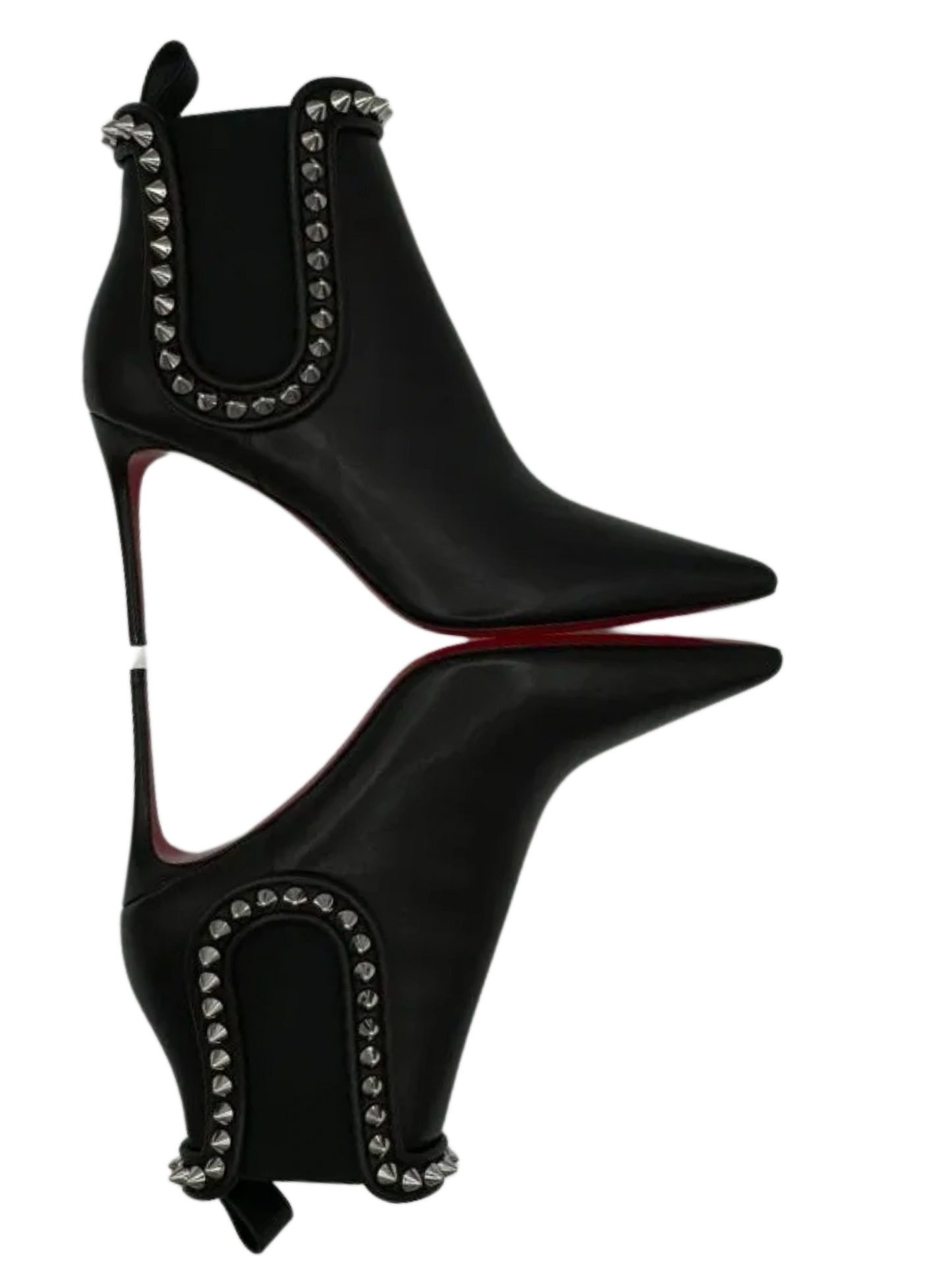 Christian Louboutin - Capaboot 85mm Spiked Napa Stiletto Ankle Boot Sz. 39.5