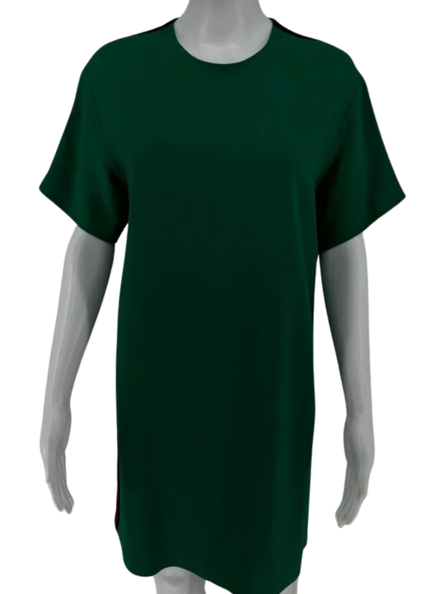 Gucci Dress Stretch Green Jersey Tunic with Iconic Ribbon