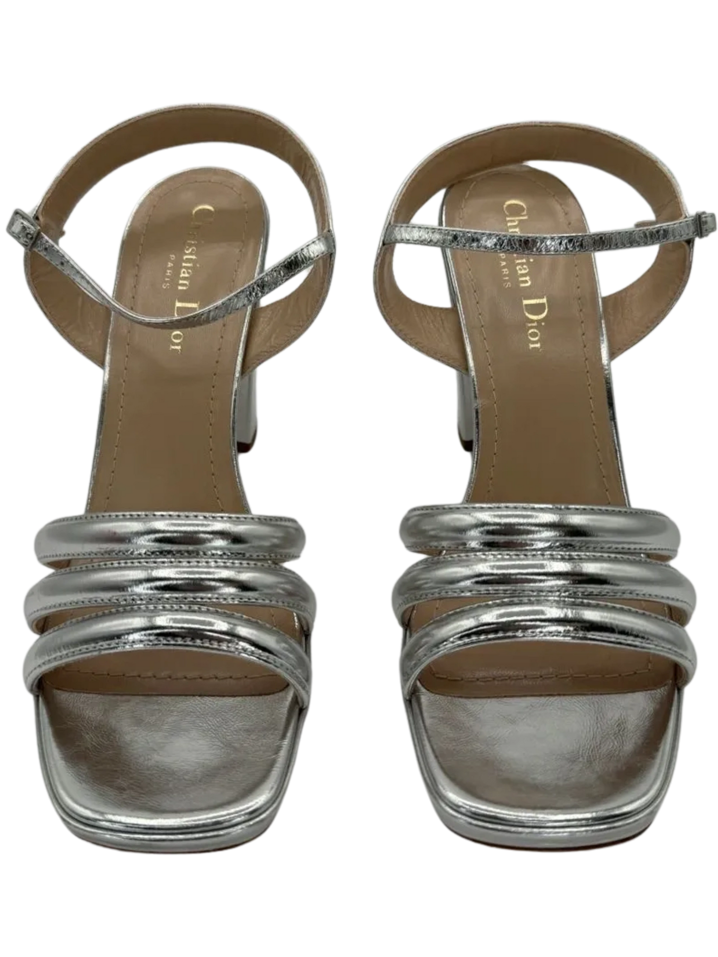 Christian Dior Dior "Call" Leather Slingback Sandals