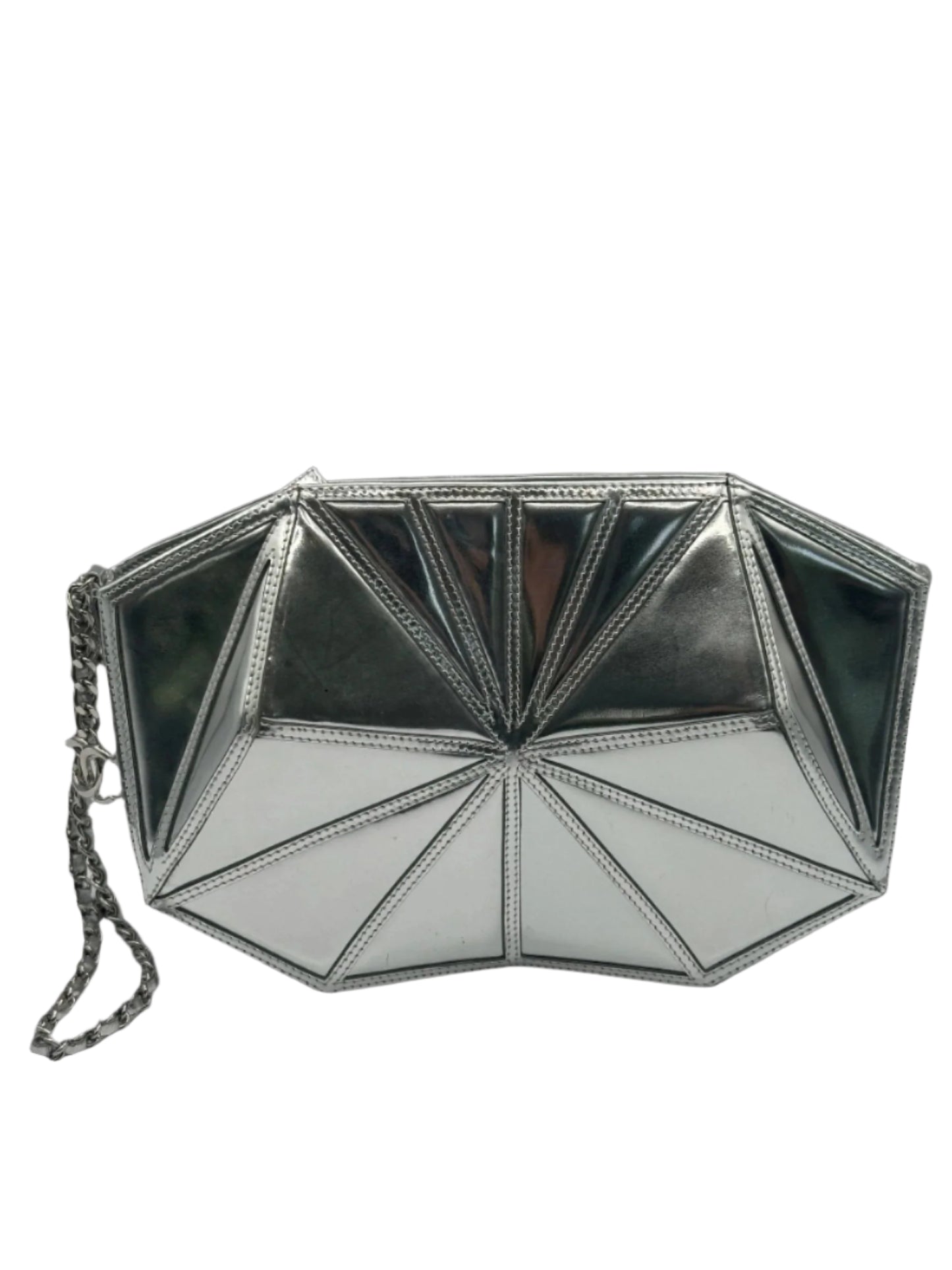 S/S 2012 Chanel Midnight Swim Silver Clutch in Patent Leather