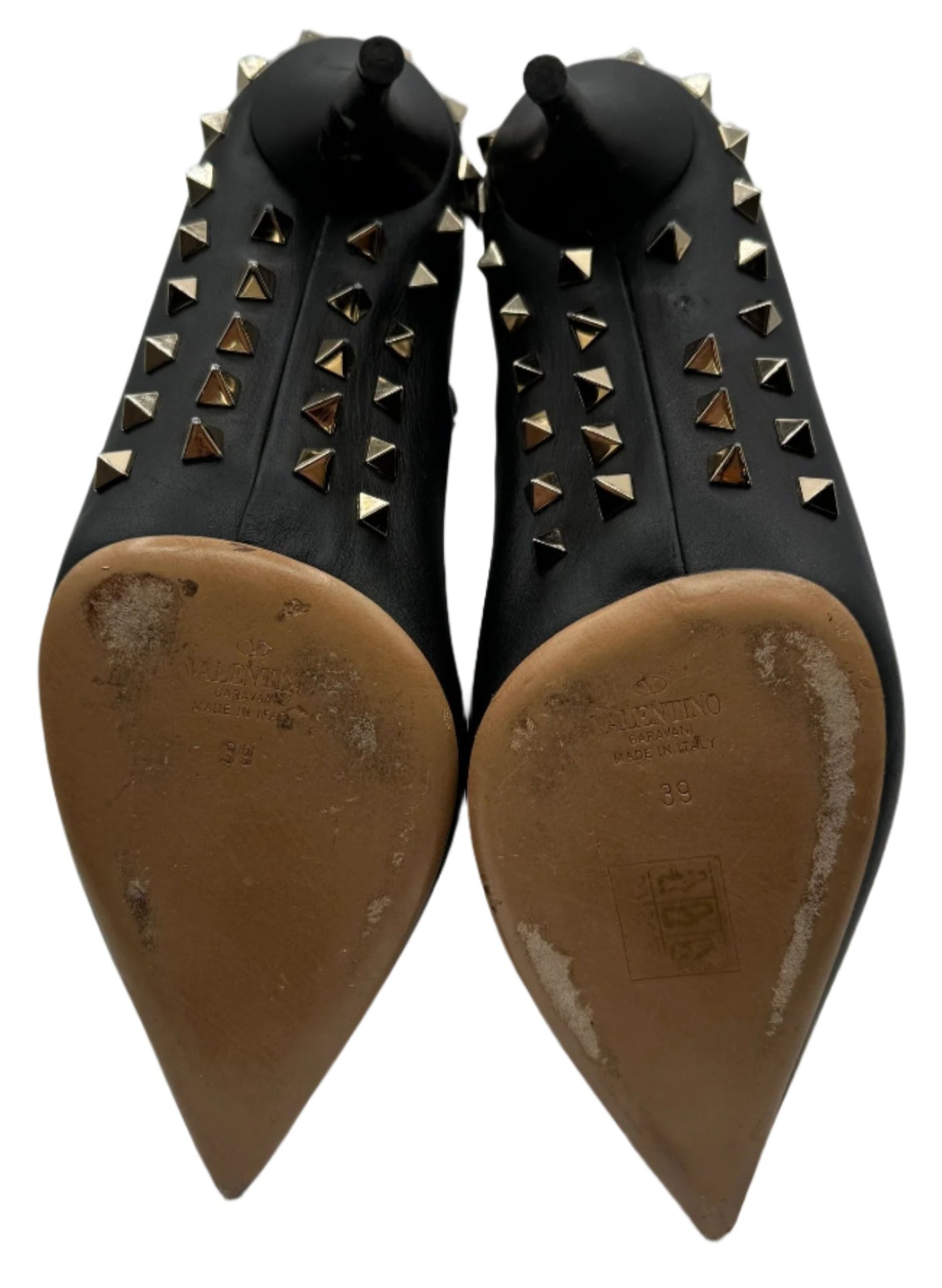 Valentino Garavani Rockstud Ankle Booties in Black Leather - Size 39