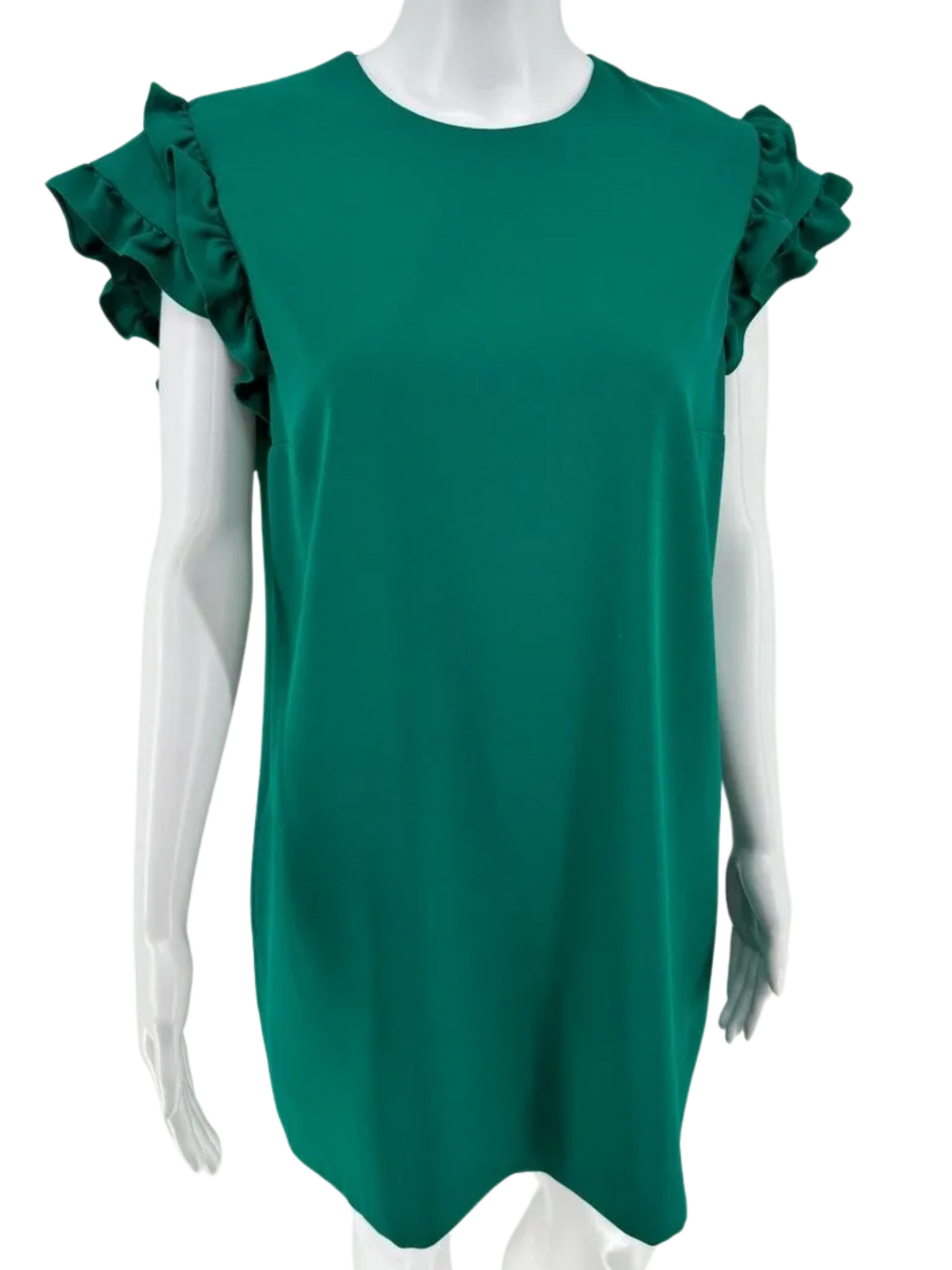 Victoria Beckham Double Ruffle Cap Sleeve Dress