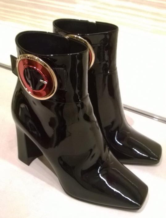 Louis Vuitton Black Patent Leather Ankle Boots - Size 39