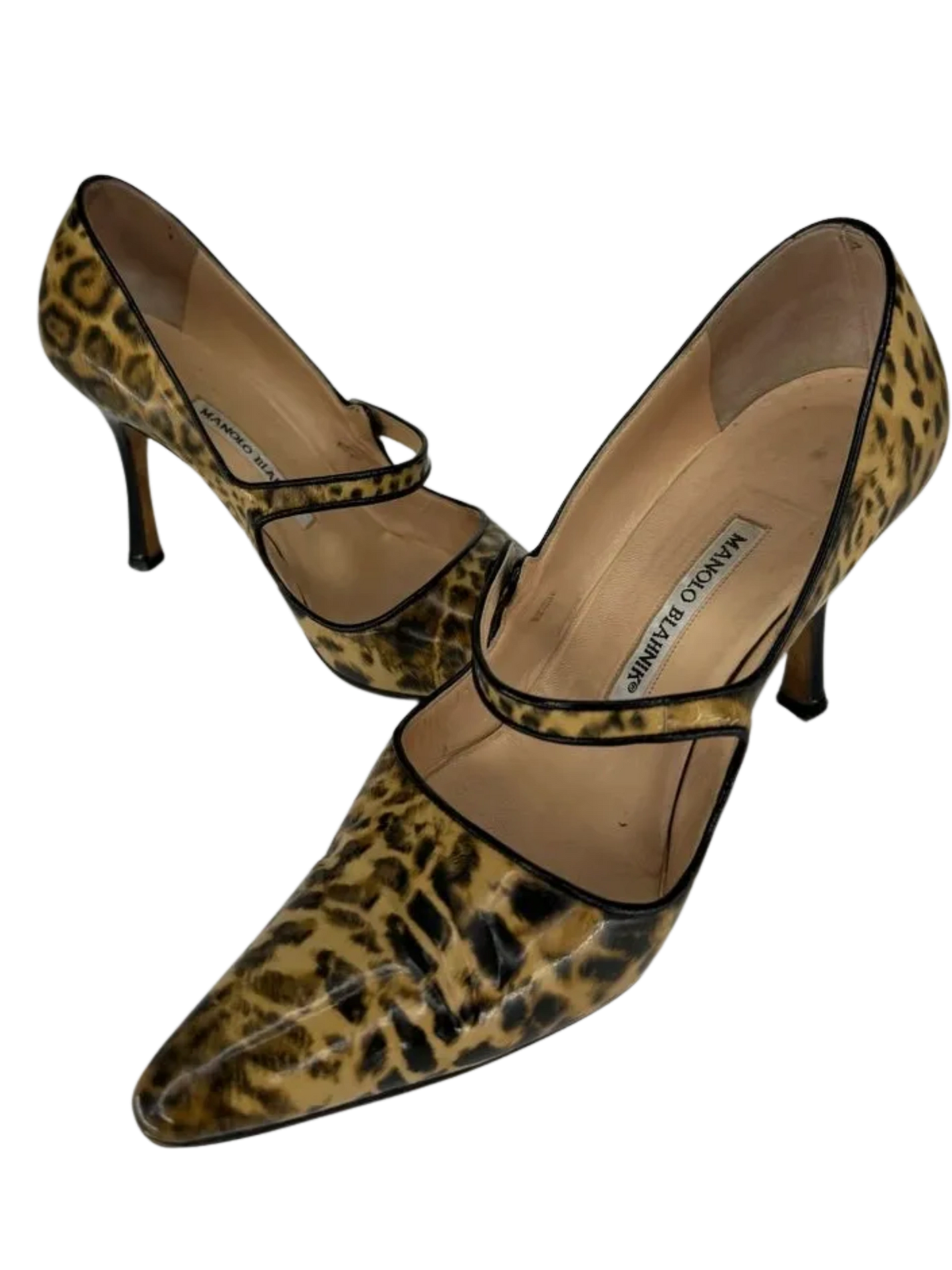 Manolo Blahnik Leopard Mary Janes