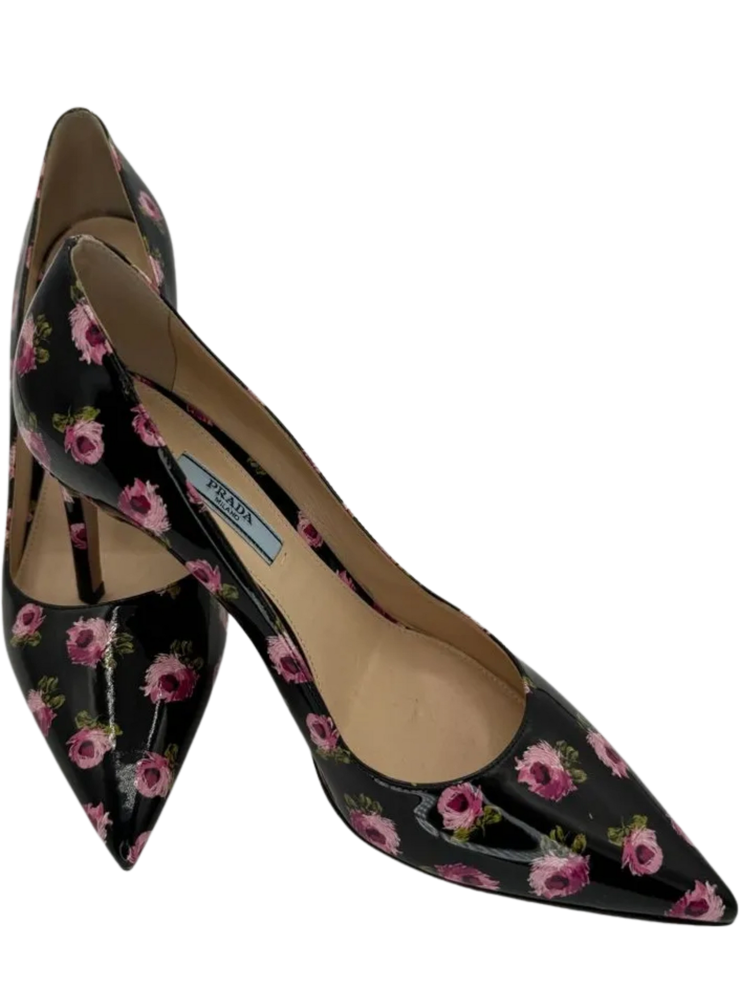 *NEW* Prada Floral Patent Pumps