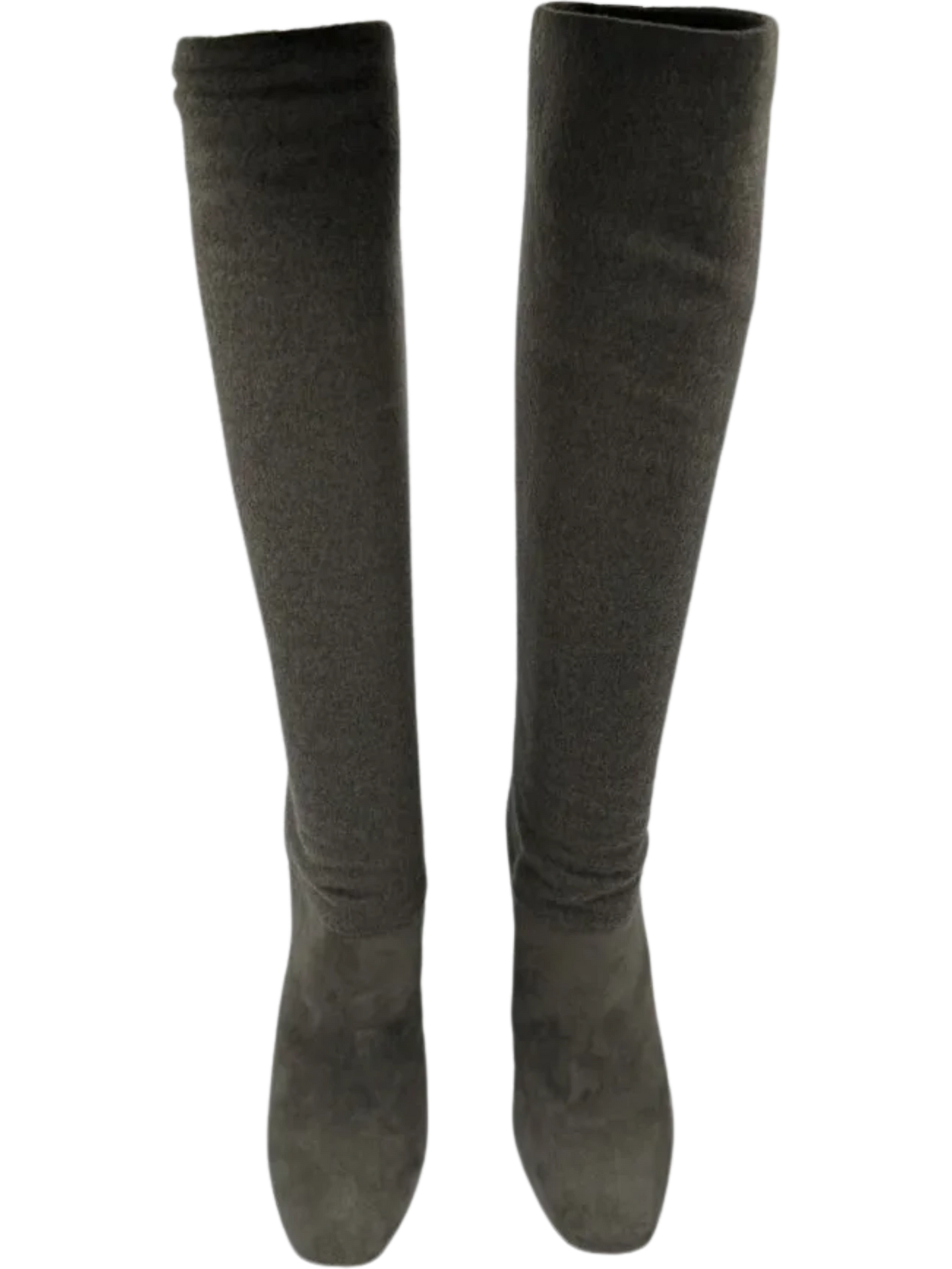 Loro Piana Grey Cashmere/Suede Knee-High Boots