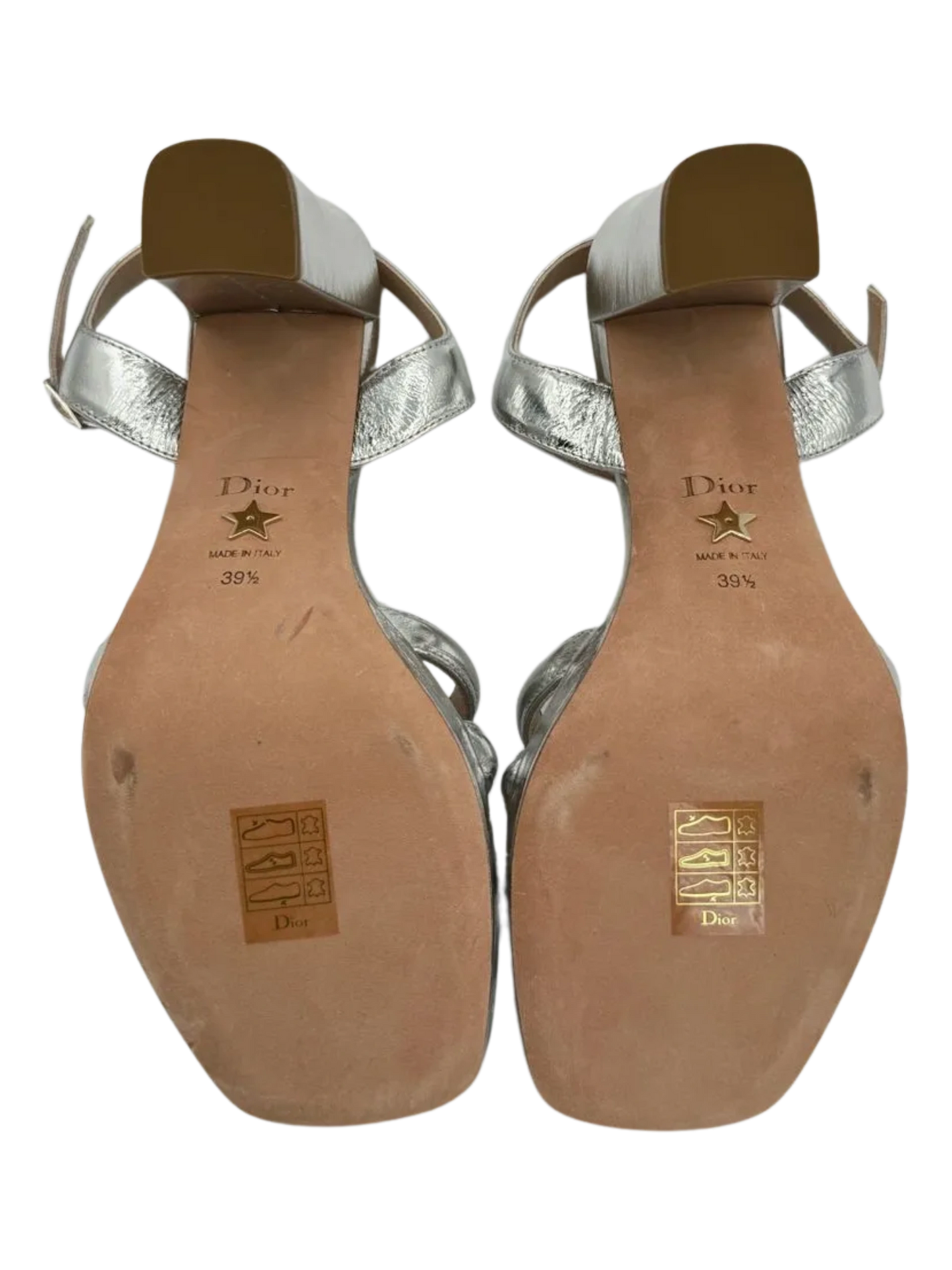 Christian Dior Dior "Call" Leather Slingback Sandals