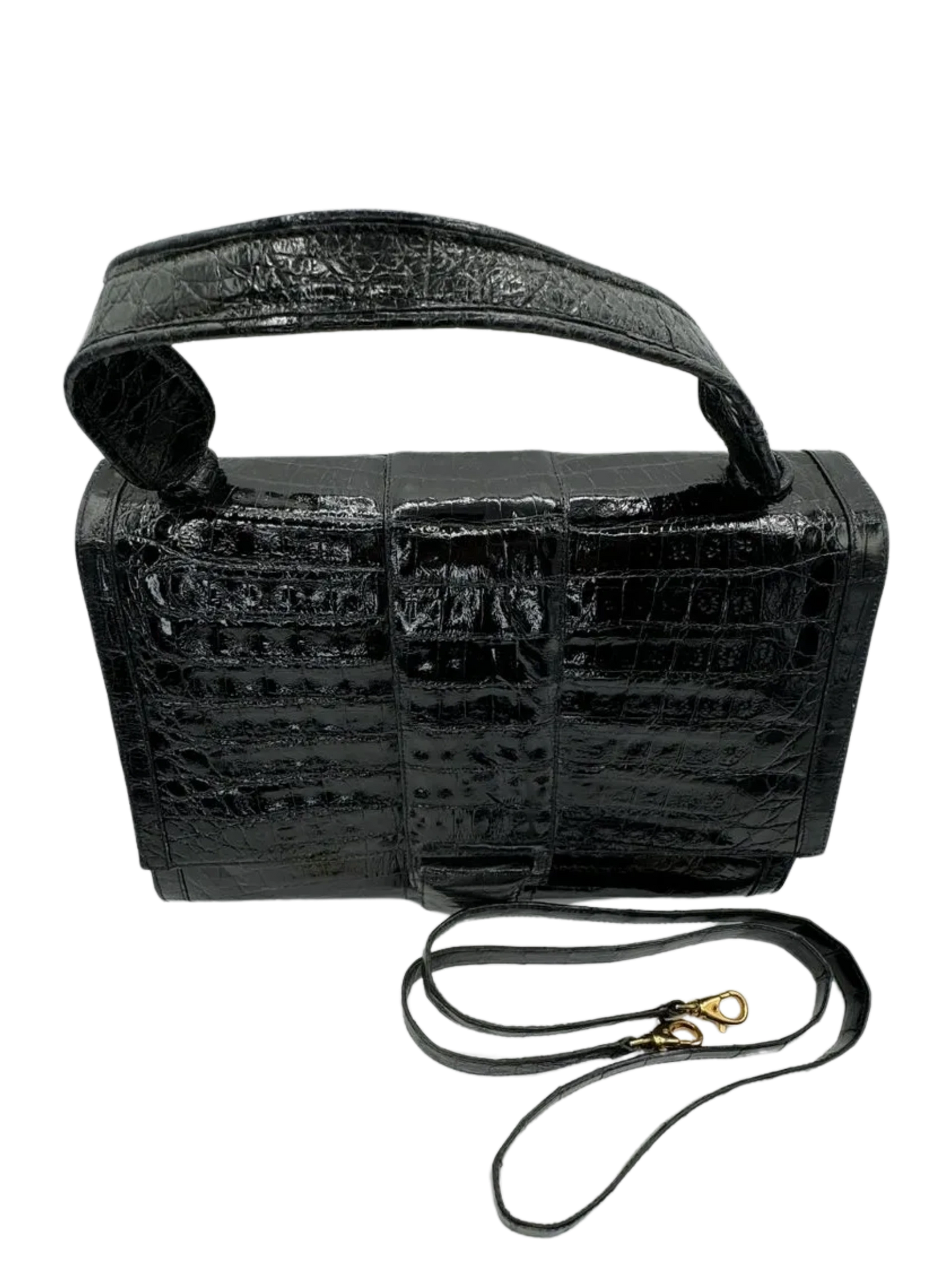 Nancy Gonzalez Black Crocodile Handbag