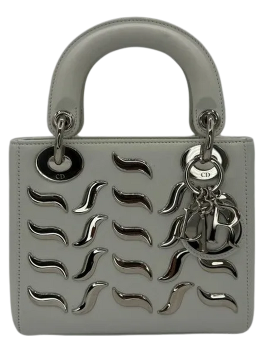 Christian Dior Leather & Metal Embellished Mini Lady Dior Bag