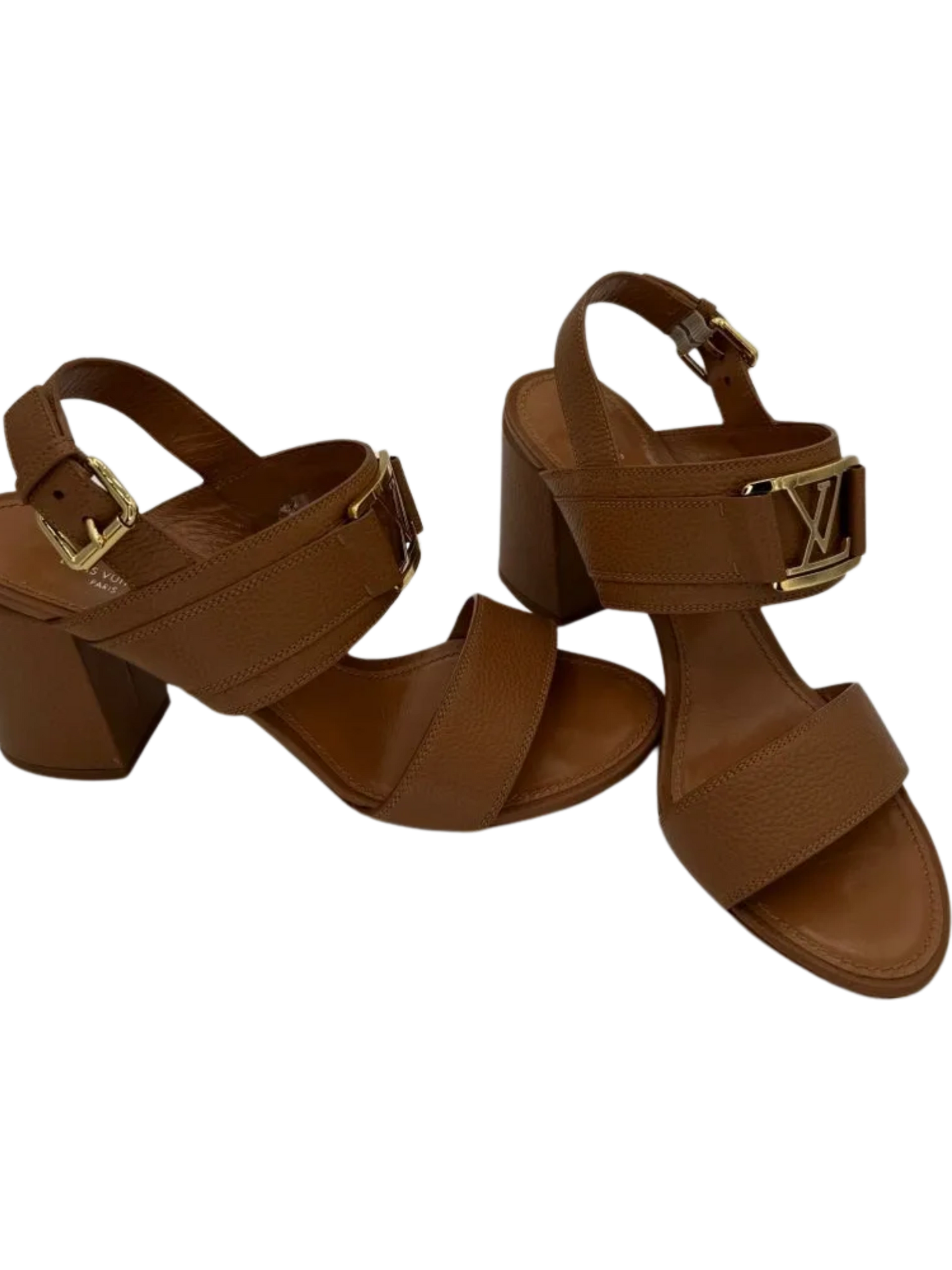 LOUIS VUITTON Grained Calfskin Horizon Sandals