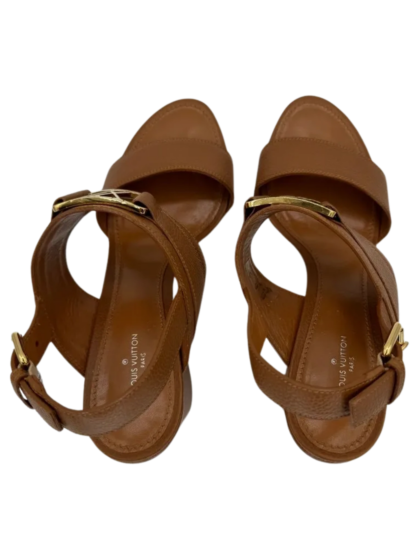 LOUIS VUITTON Grained Calfskin Horizon Sandals