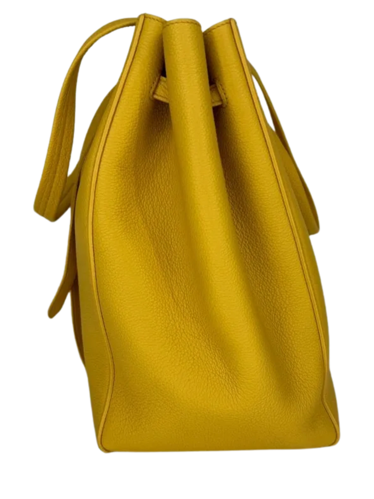 NWT Celine Cabas Phantom Tote in soft grained calk skin - Citron color