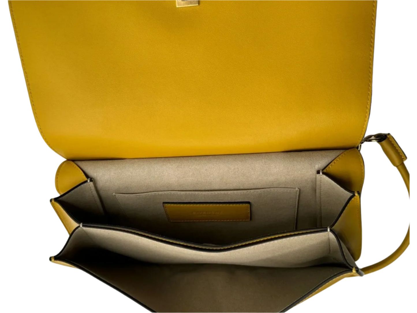 Givenchy Leather and Karung Medium Whip Bag with a Bright Yellow Handle