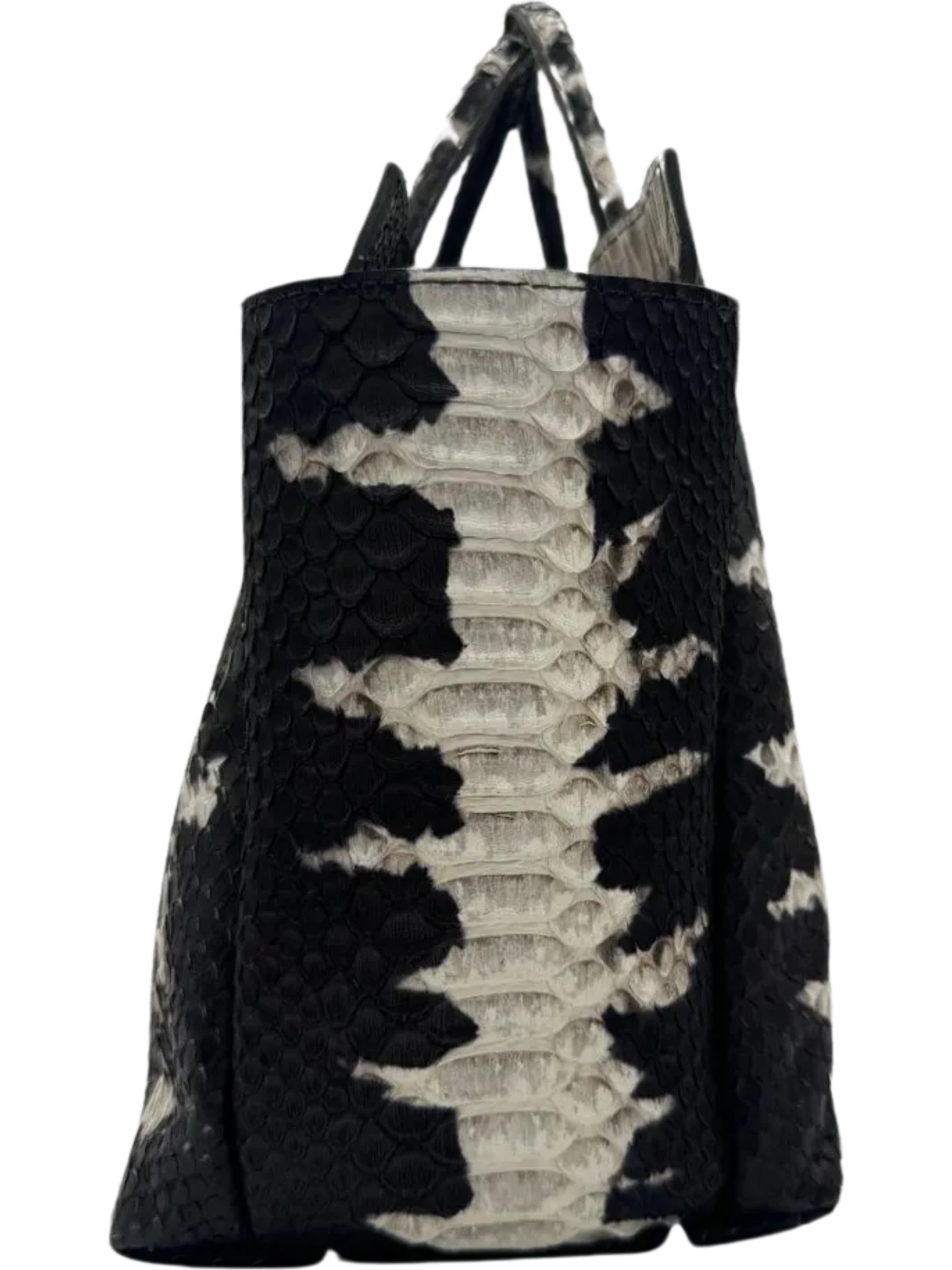 B. May Black Splash Python Small Essential Tote