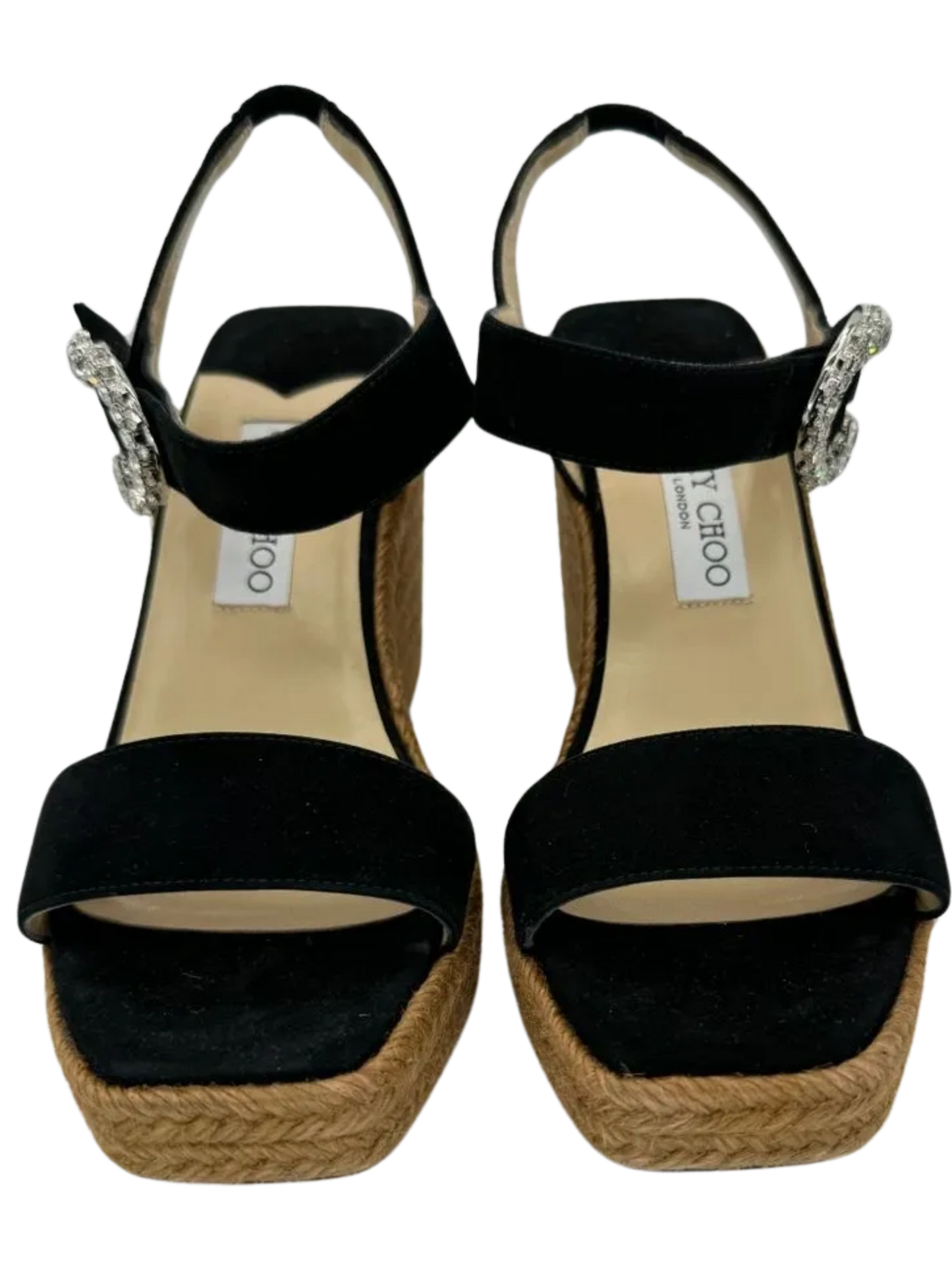 JIMMY CHOO Mirabelle 110 suede espadrille wedge sandals