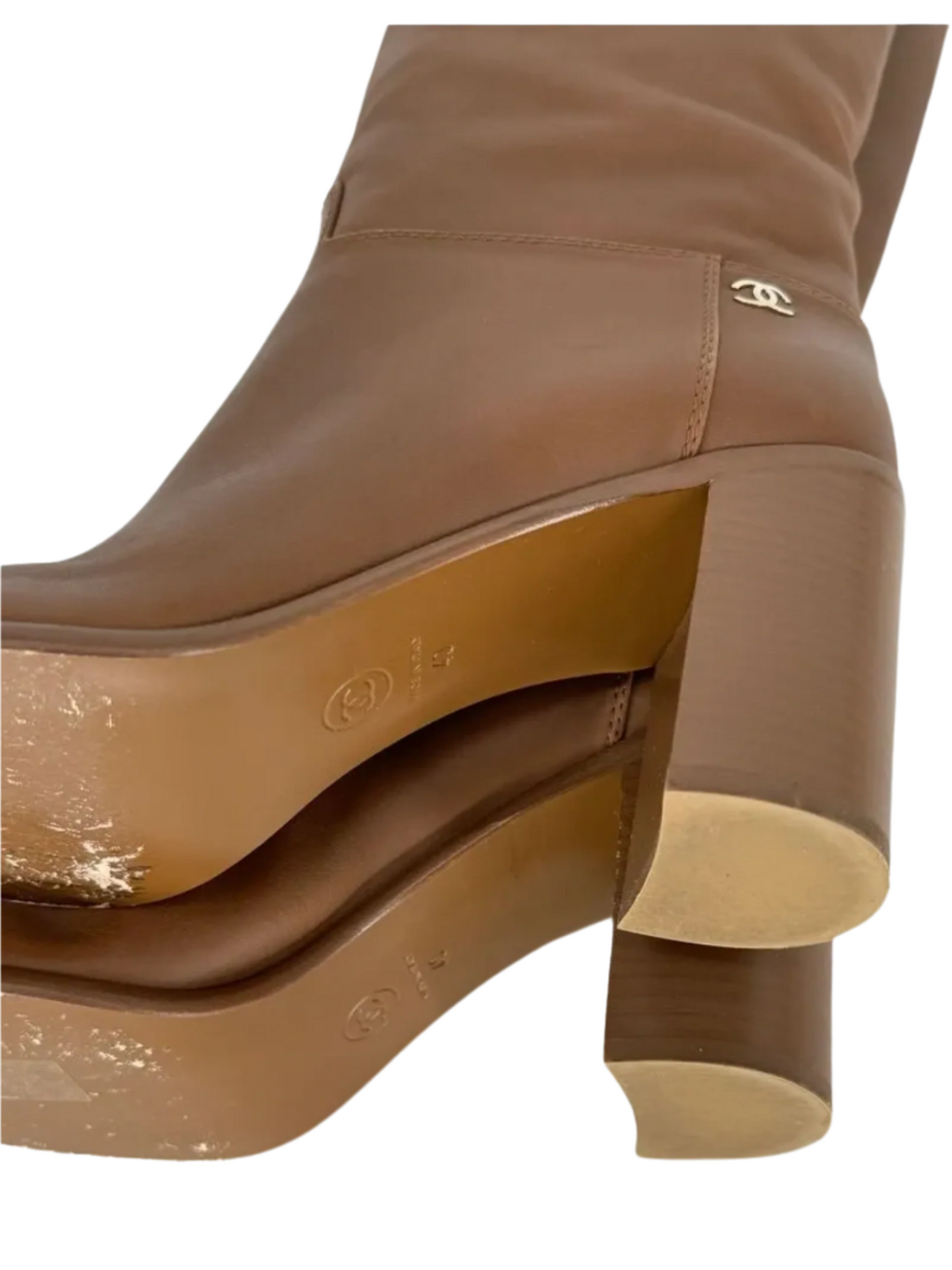 Chanel Caramel Boots