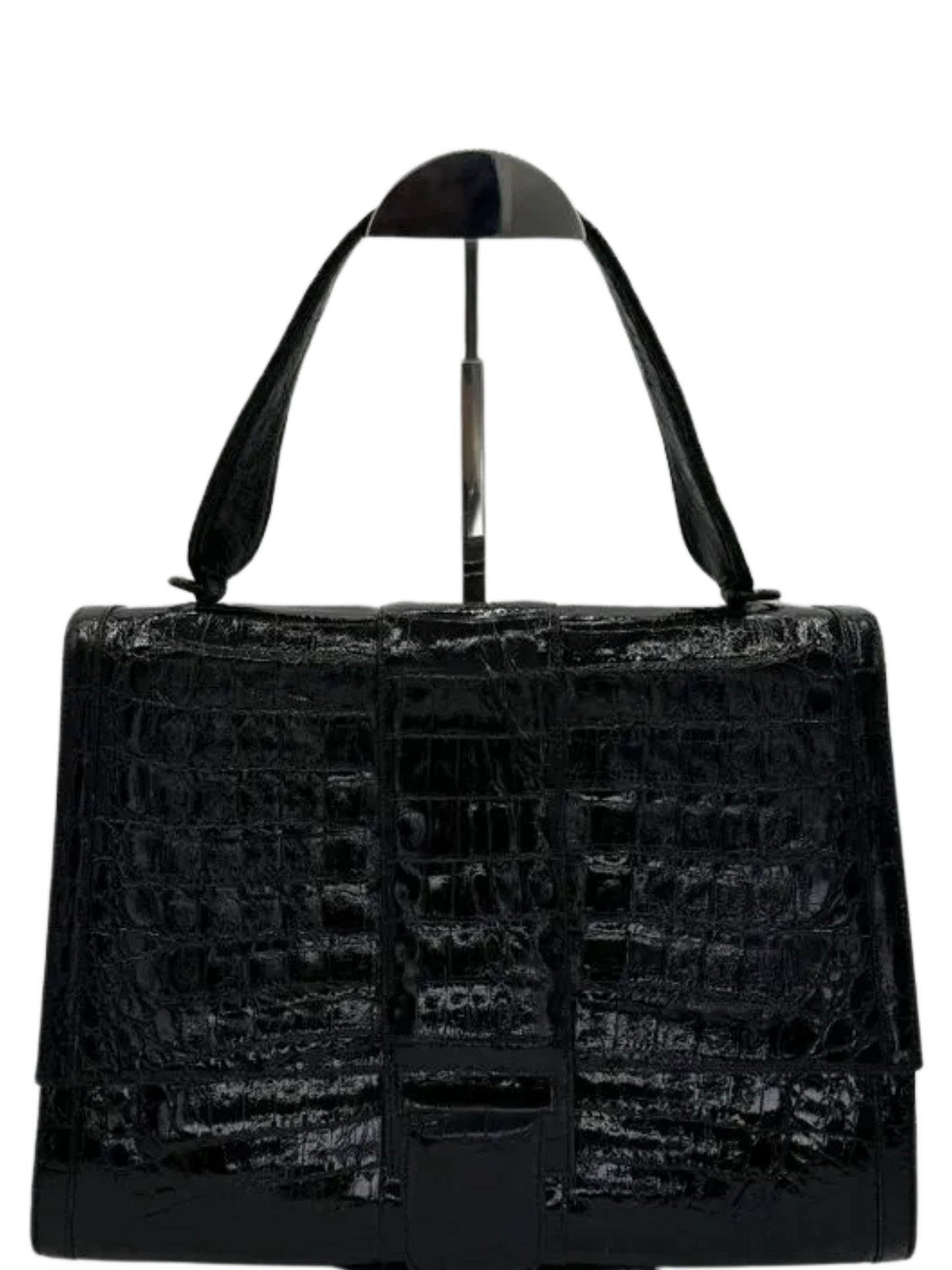 Nancy Gonzalez Black Crocodile Handbag