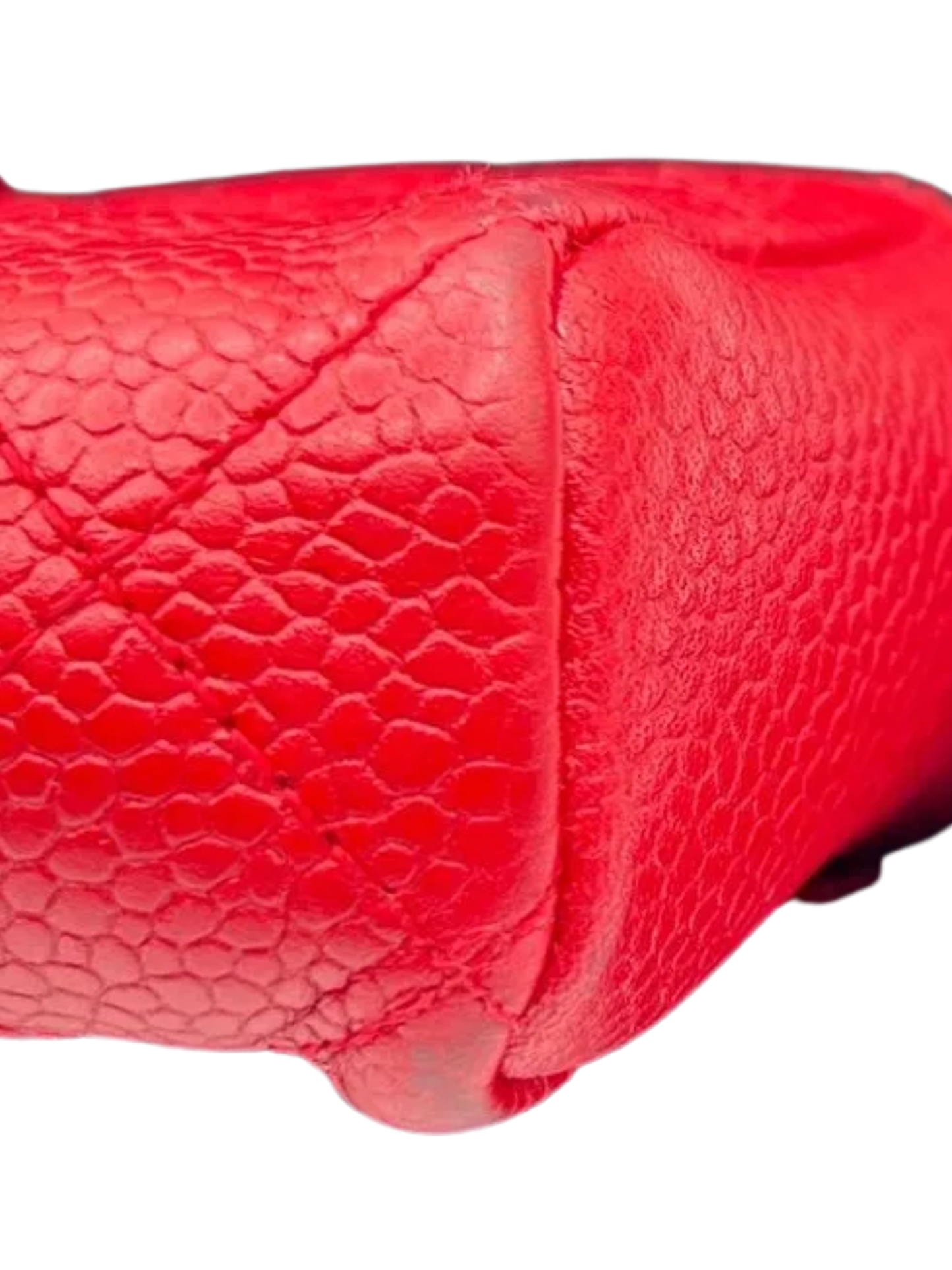 Chanel Red Quilted Leather CC Pouch