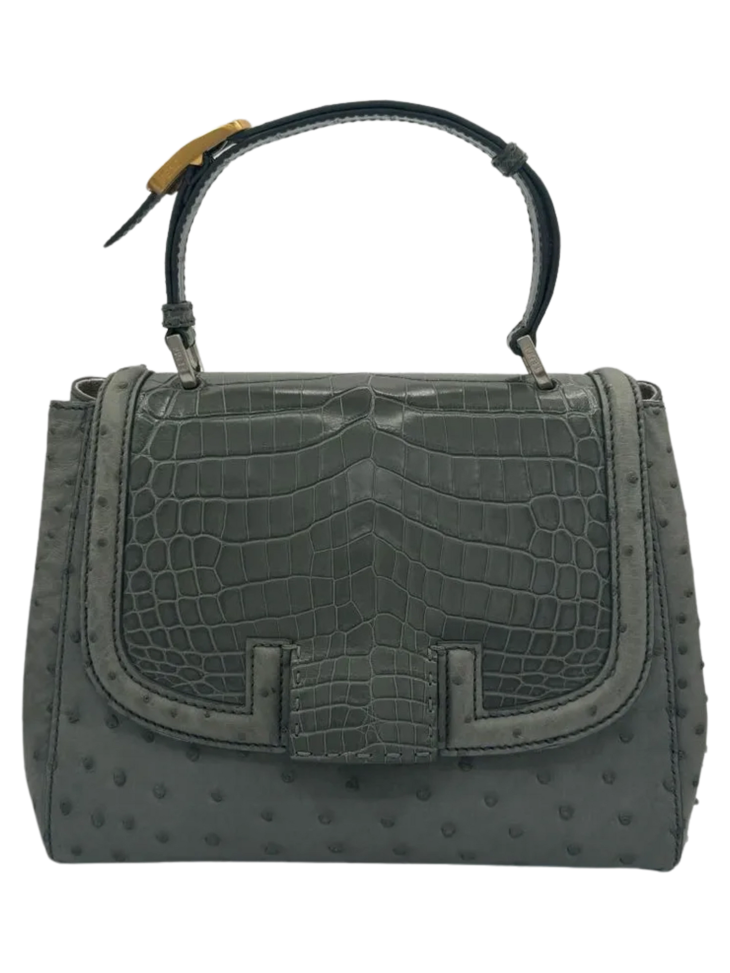 Fendi “Silvana” Crocodile/Ostrich handbag