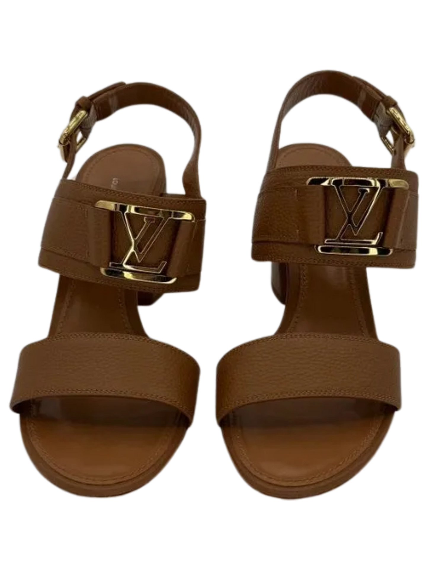 LOUIS VUITTON Grained Calfskin Horizon Sandals