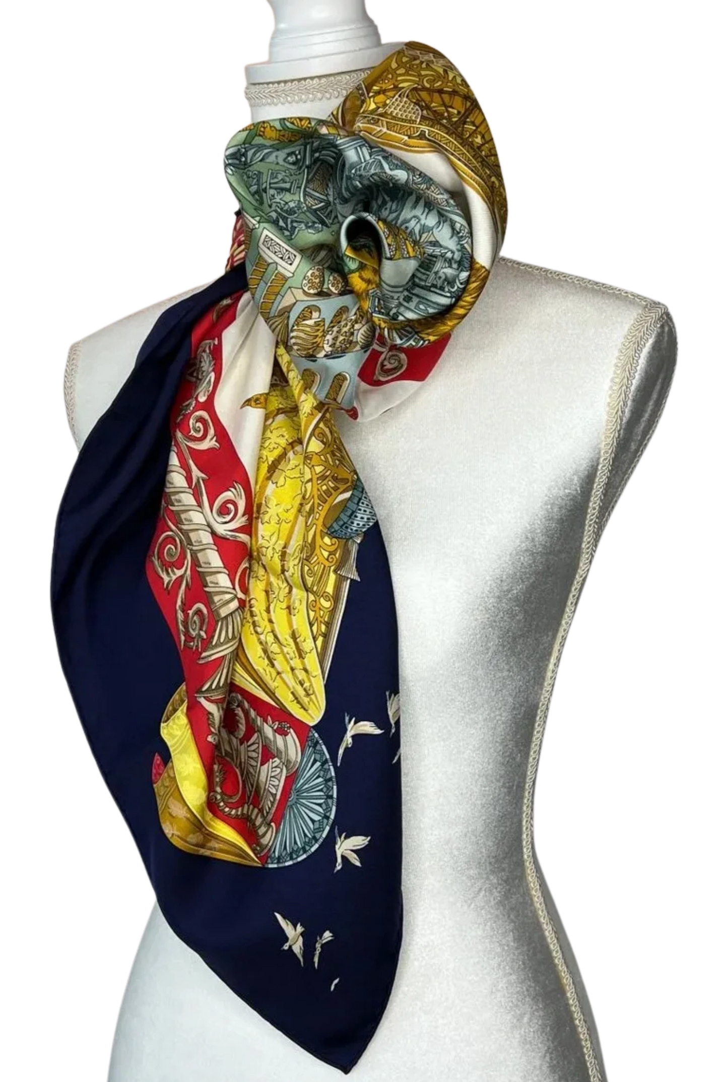 Hermes "L'Atlantide" Blue Scarf