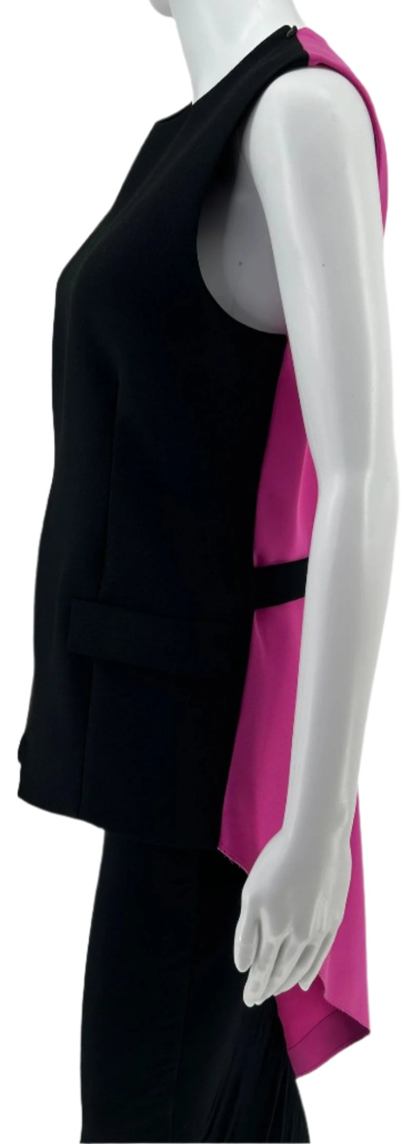 Balenciaga Hot Pink and Black A Symmetrical Top