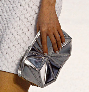 S/S 2012 Chanel Midnight Swim Silver Clutch in Patent Leather