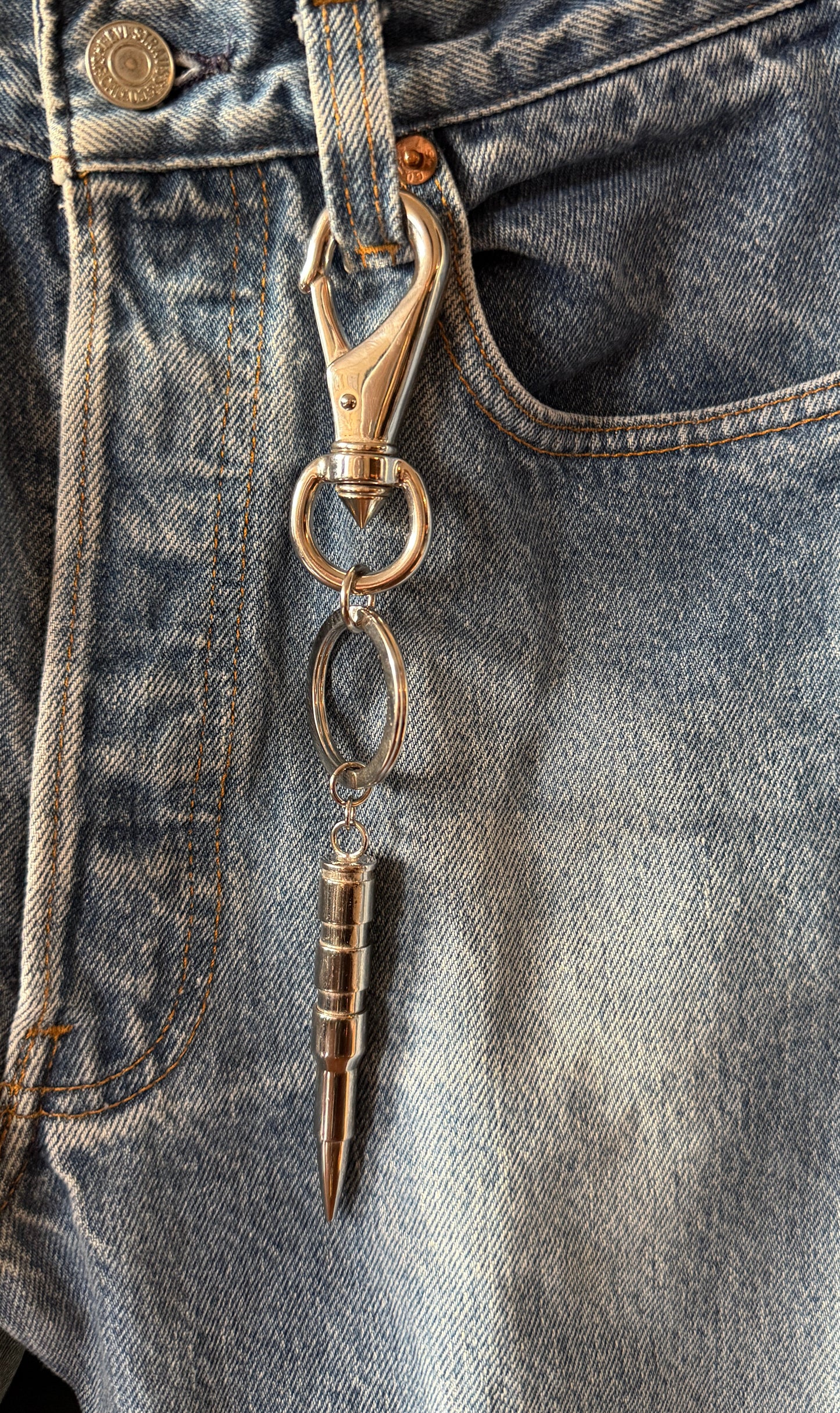 Givenchy Silver Bullet Keychain / Bag Charm – Excellent Pre-Owned Condition