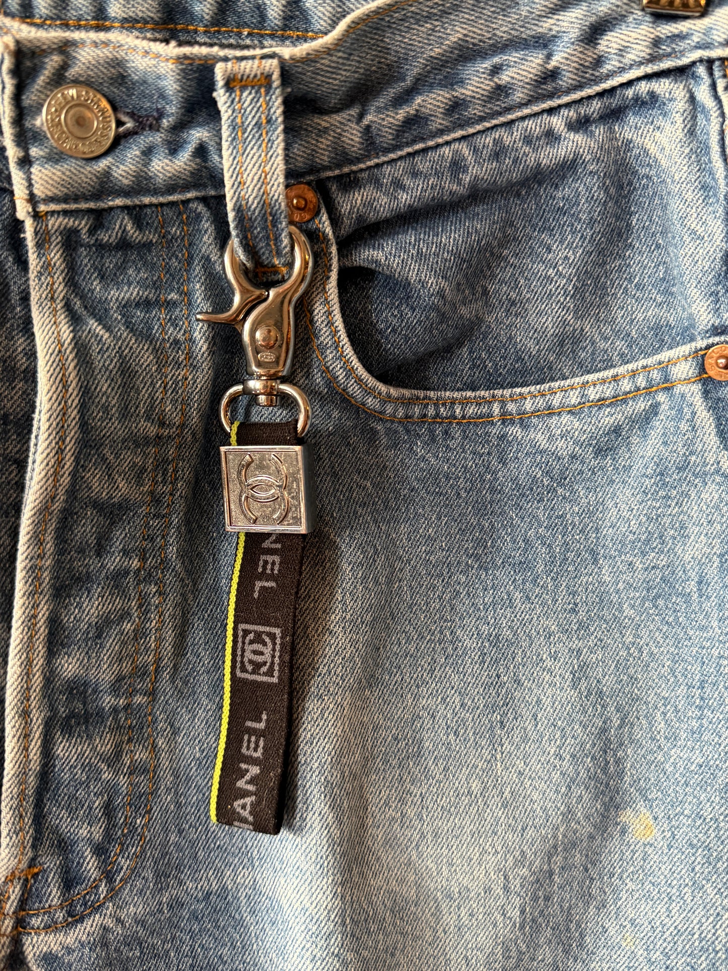 Chanel 2006 Sport Collection Lanyard-Style Keychain – Black x Green