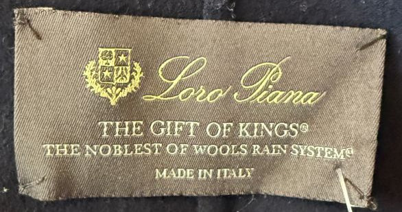 Loro Piana “Gift of Kings” Navy Wool Double-Breasted Swing Coat – Size S