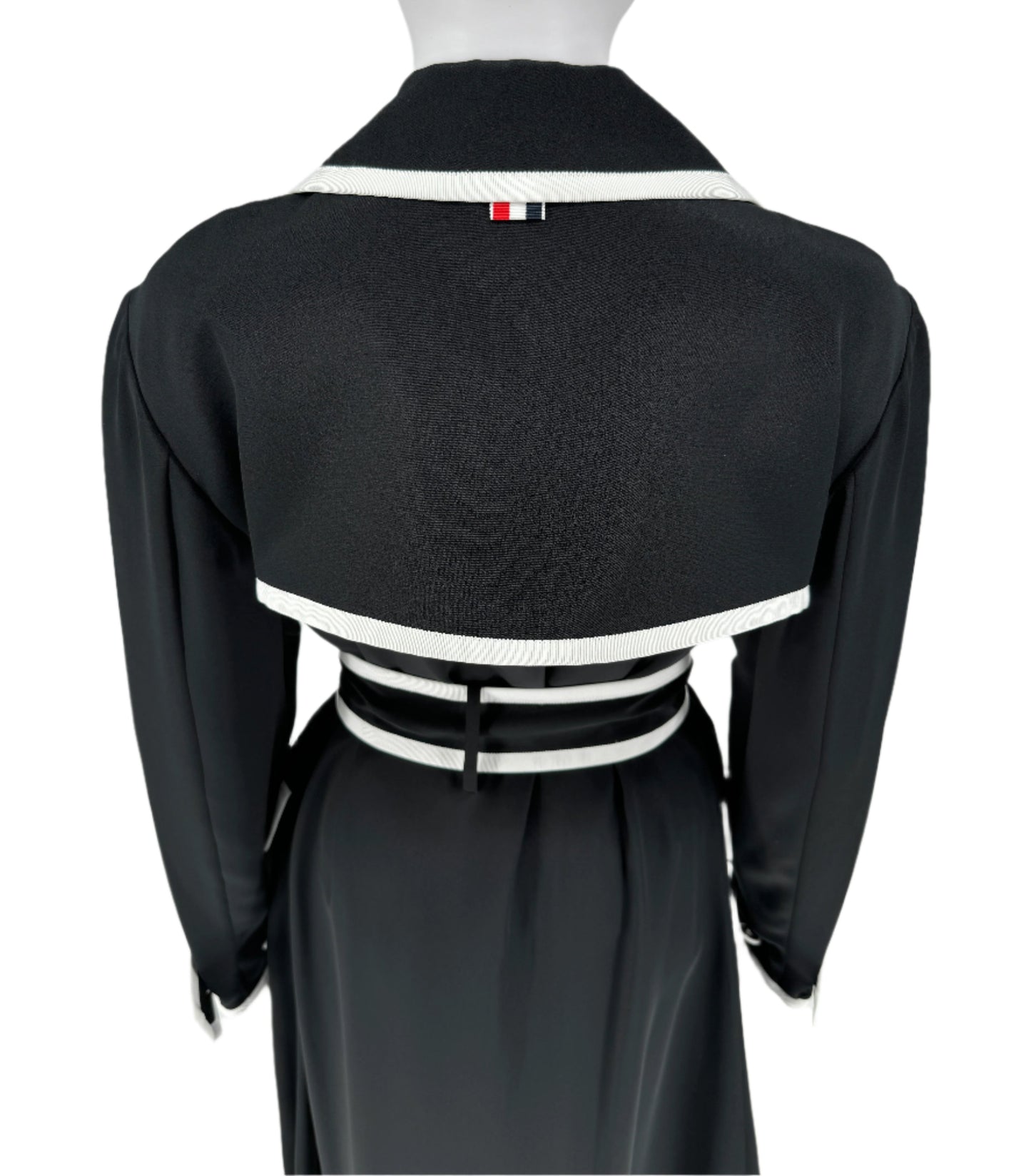 Thom Browne grosgrain-tip trenchcoat dress