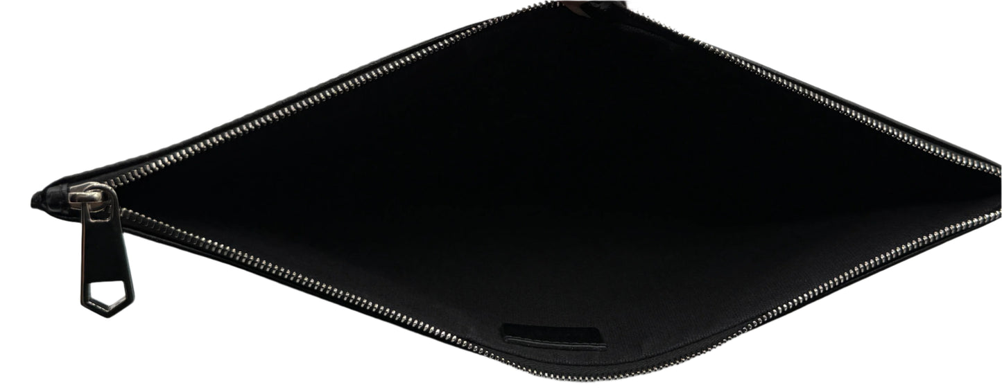 Givenchy Black Leather 'I Feel Love' Medium Clutch