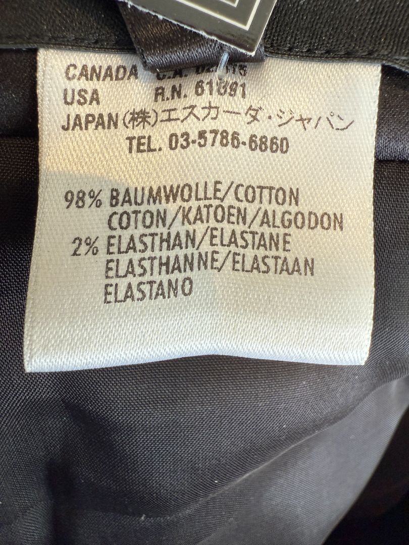 Escada Black Velvet Stretch Pencil Skirt – Size 40/US 10