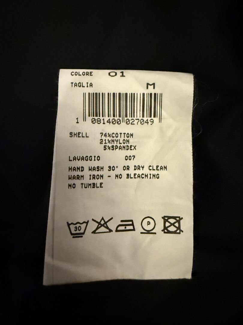 Neil Barrett Black Button-Front Stretch Shirt – Size M