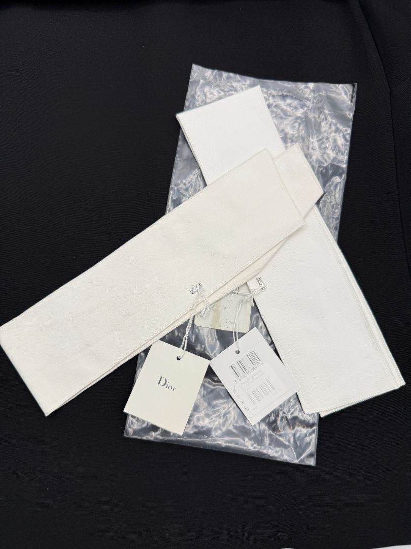 Dior White Leather Multi-Use Wrist Straps – Brand New with Tags