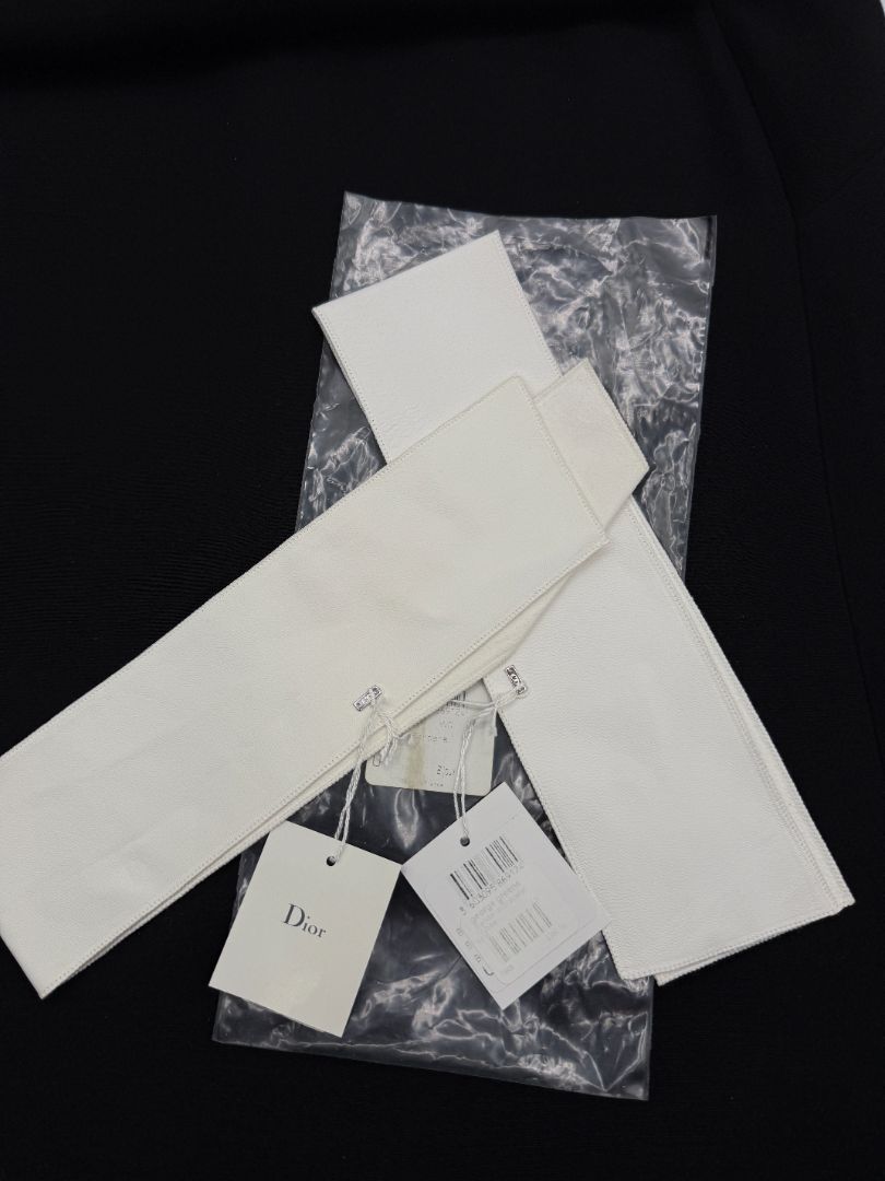 Dior White Leather Multi-Use Wrist Straps – Brand New with Tags