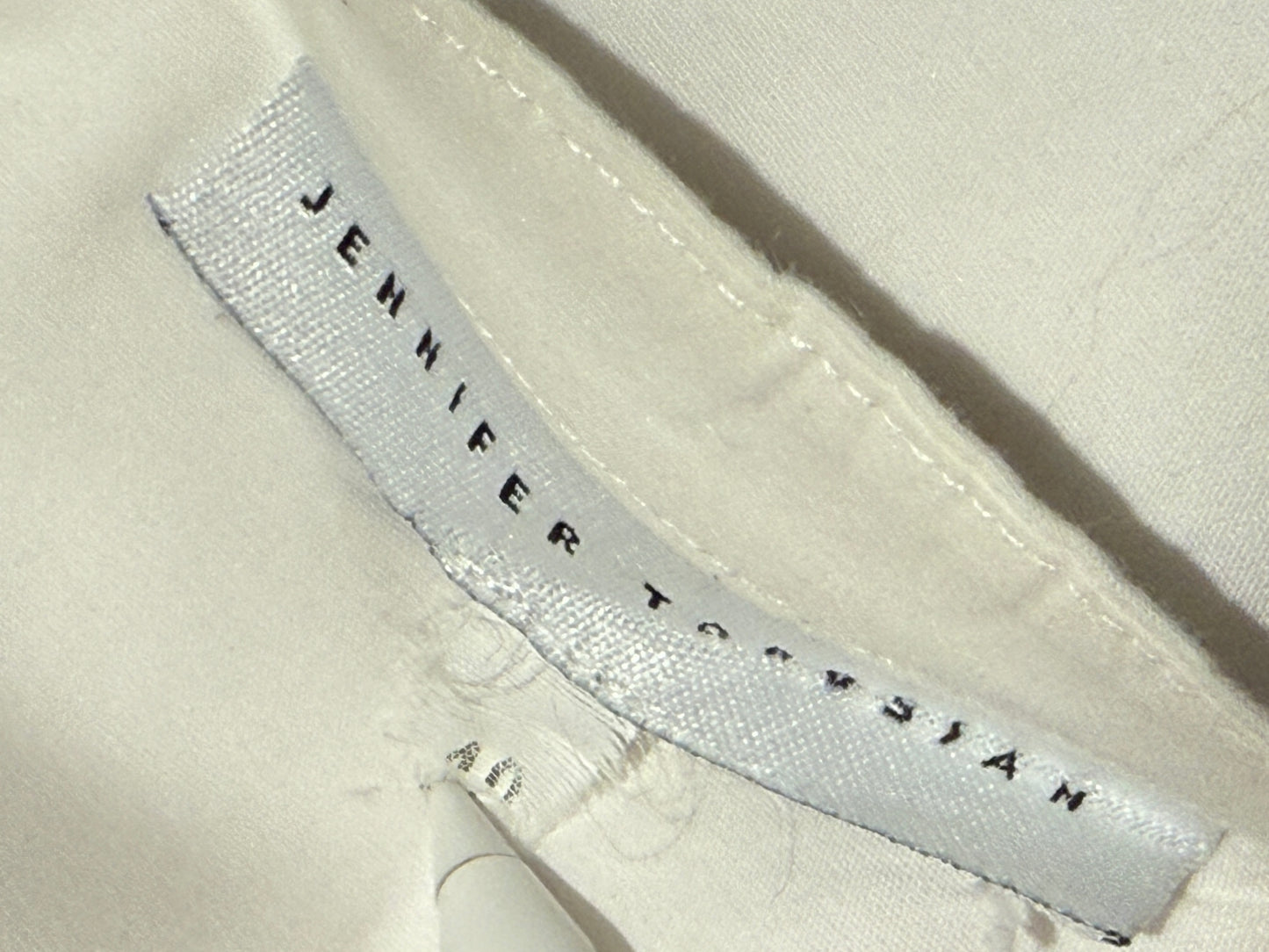 Jennifer Trosyian White Long Shirt Dress – Size 10