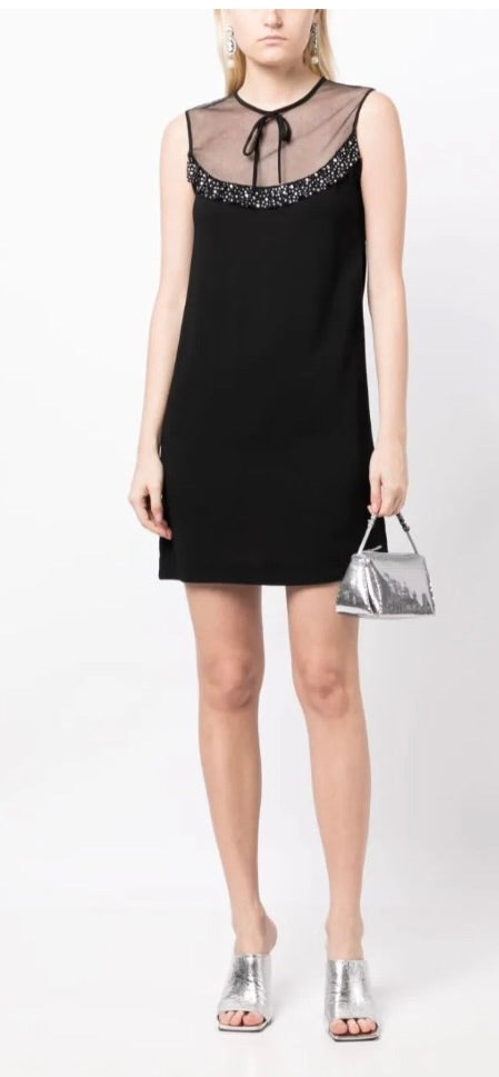 Miu Miu Crystal-embellished Minidress