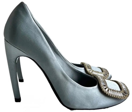 Roger Vivier Trompette Satin Heels - Sz 39.5
