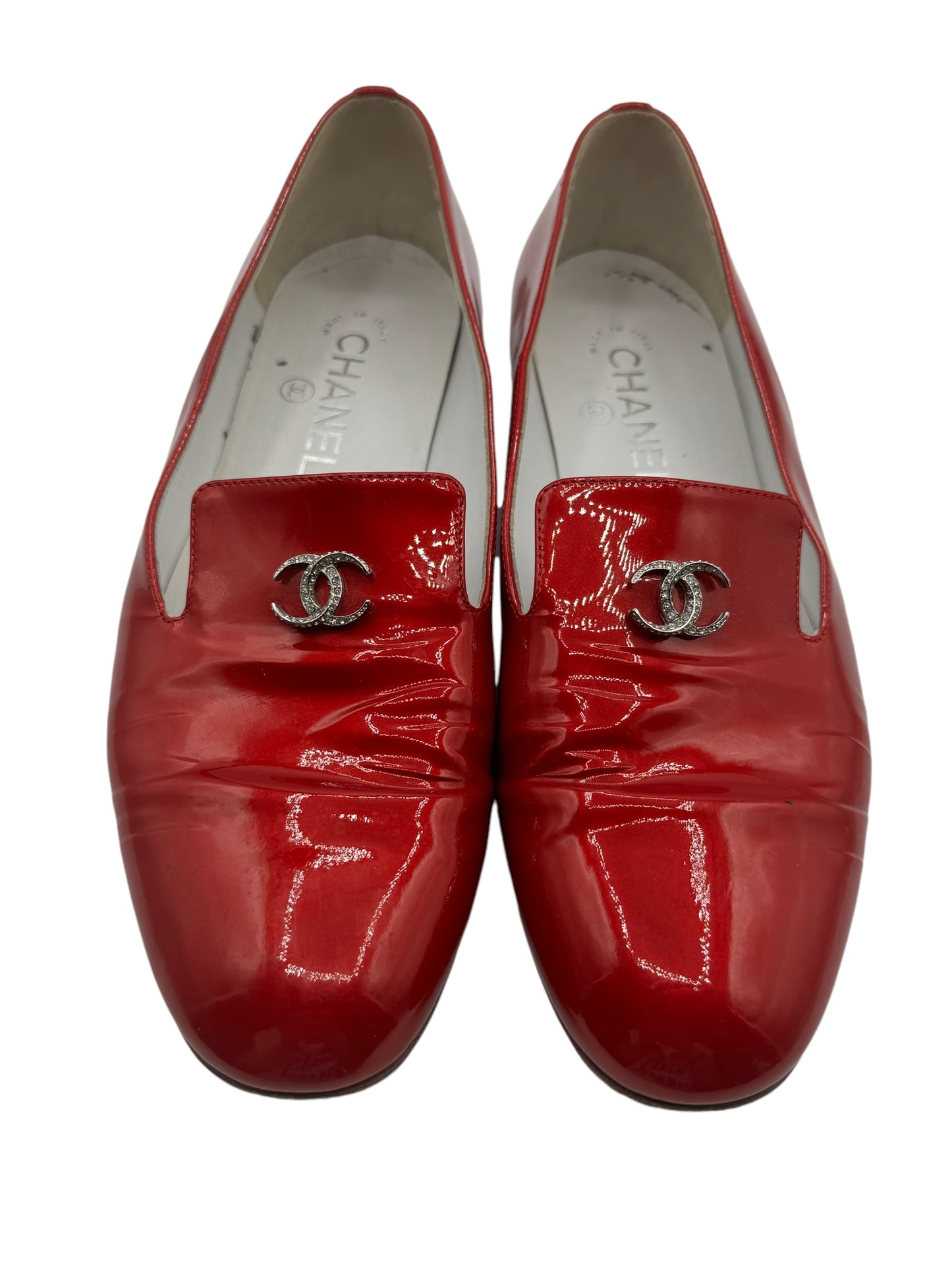 Chanel Patent Leather CC Flat Loafer