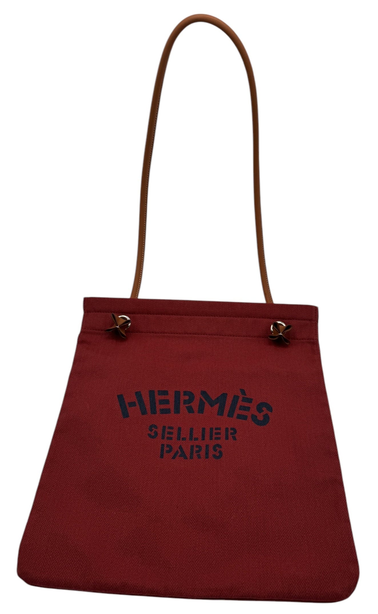 Hermes Aline grooming Bag - Rouge H /Silver