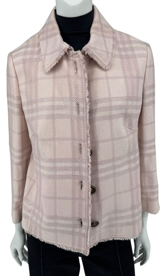 Burberry Plaid Print Blazer NWT - Size 10