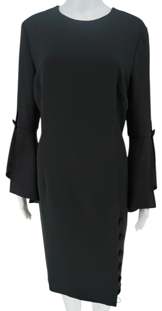 Prabal Gurung Black Bell Sleeve Button Detail Dress – Size 12 (New with Tags)