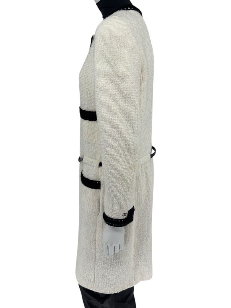 Chanel Fall 2000 Iconic Runway Coat/Dress with Patent Belt - Size 42