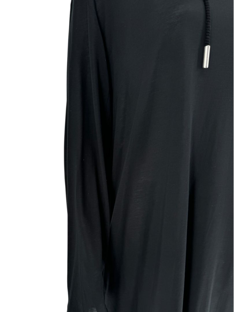 Acne Studios 'Frost Fluid' Black Viscose Hooded Dress – Size M