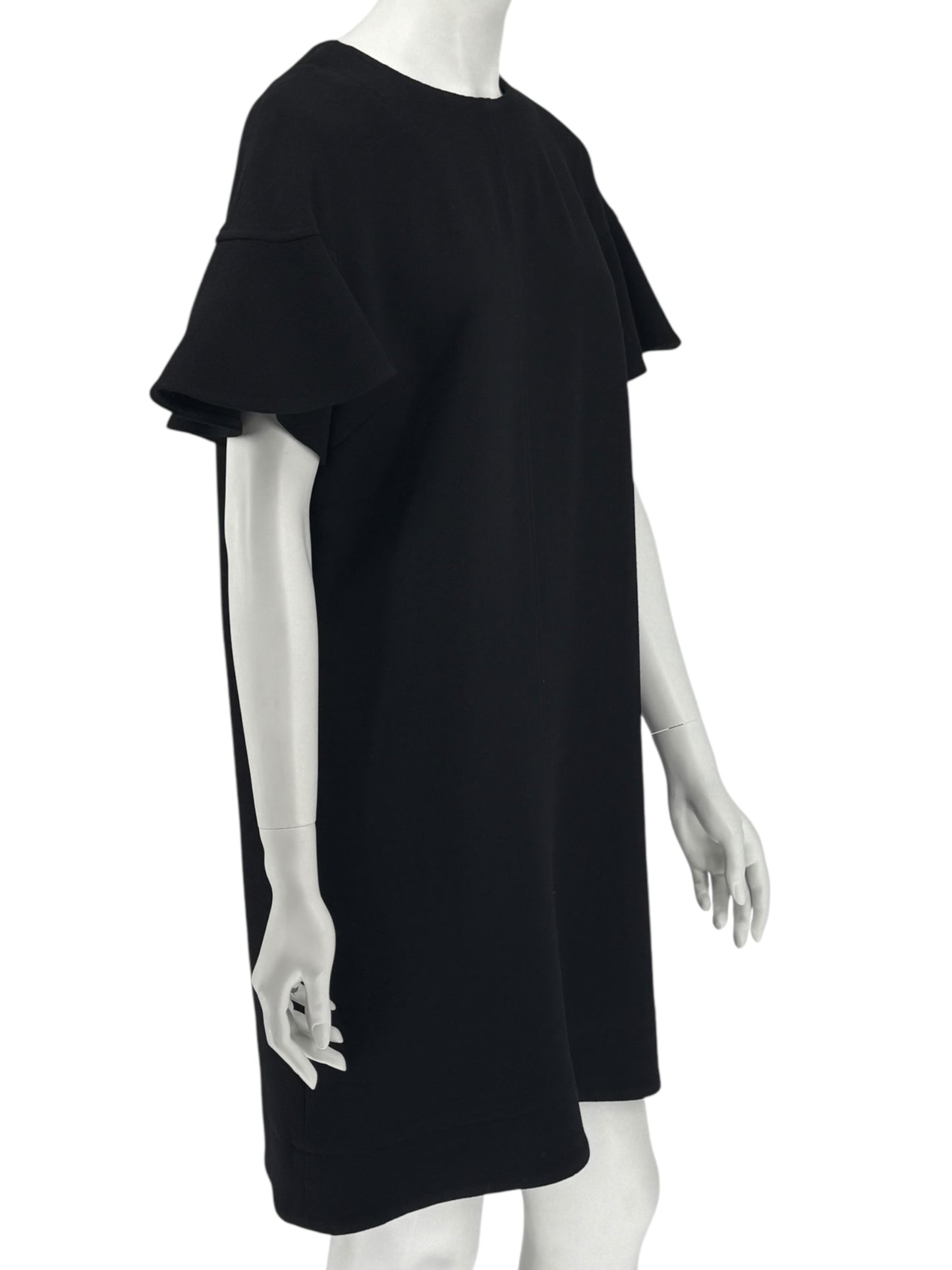 Lela Rose Black Short-Sleeve Button-Back Dress - Size 10