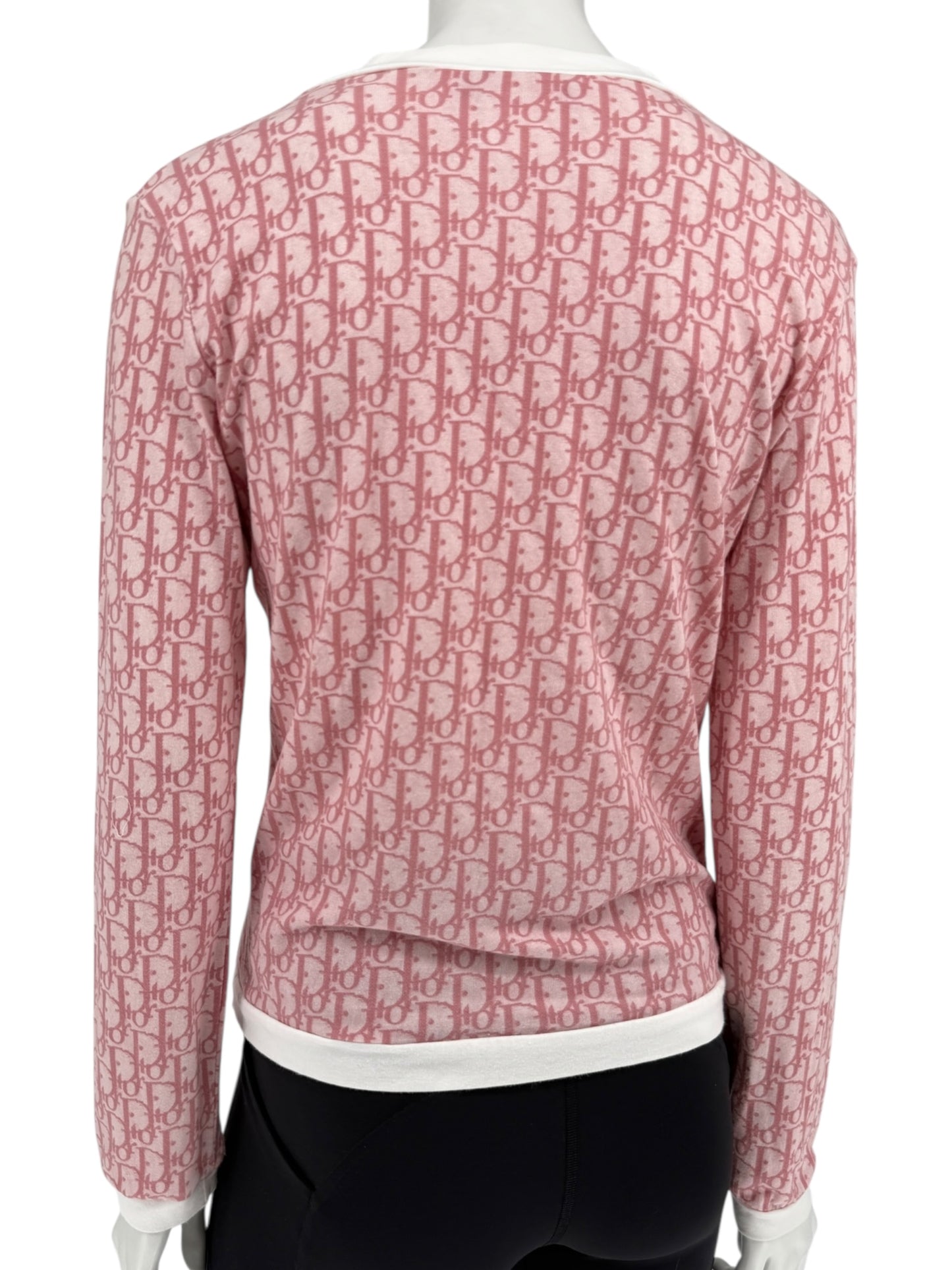 Christian Dior by John Galliano Diorissimo V-Neck Long Sleeve Shirt – Size FR 44