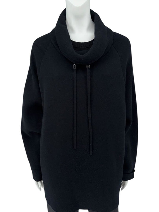 The Row Black Wool-Cashmere Cowl Neck Pullover – Size XS