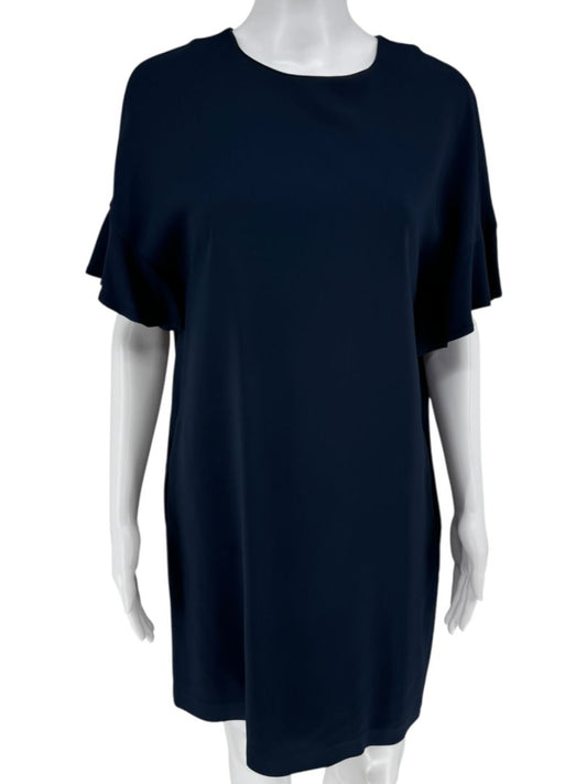Lisa Perry x Barneys New York Navy Ruffle Short Sleeve Mini Dress – Size 2