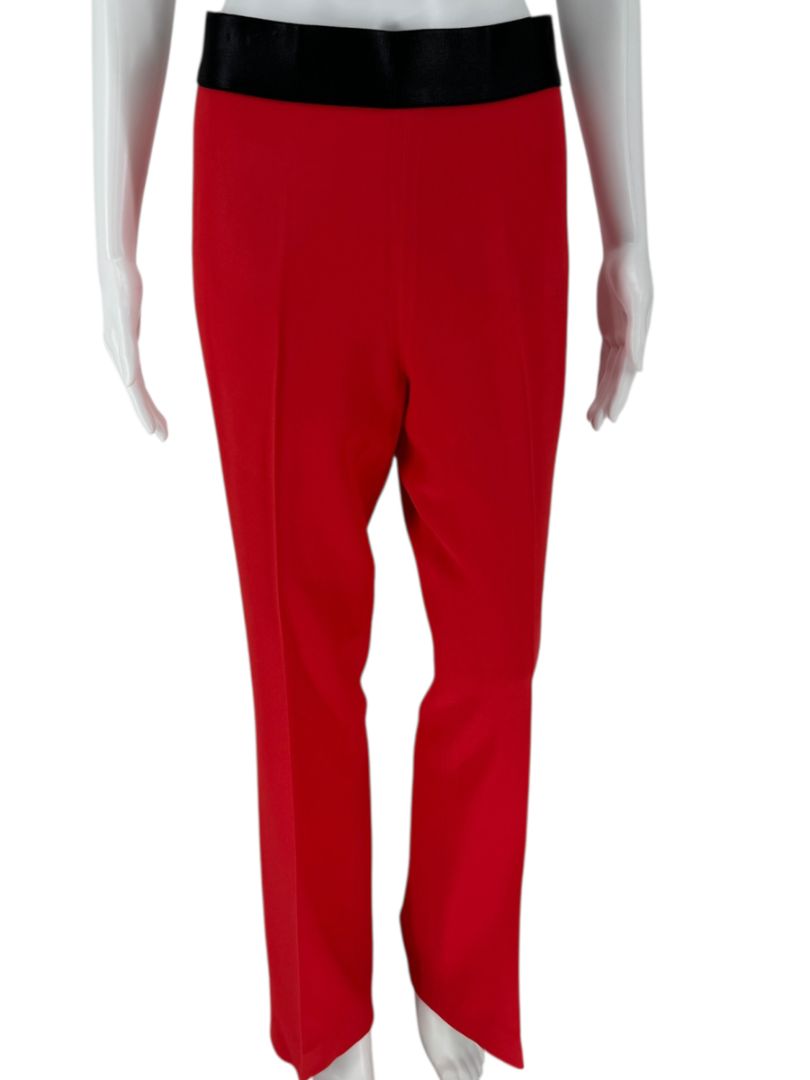 Pamella Roland Red Crystal-Embellished Double-Breasted Pant Suit – Large